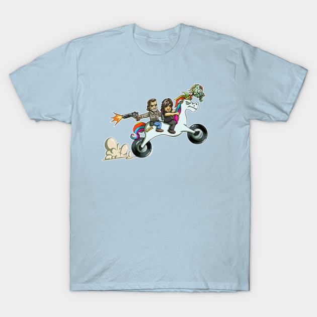 Rick and Daryl Ride Again! T-Shirt by Dustinart